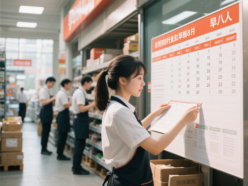 小悠主持晒排班表与库存照：早八队伍集结！